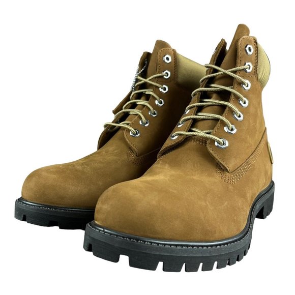 Timberland Men's 6" Premium Medium Brown Olive Waterproof Boots Size 10.5 M - Picture 6 of 9